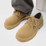 Men’s Suede Derby Work Shoes – Low-Top Retro Thick Sole Breathable Boots - Image 6