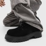 Men’s Suede Derby Work Shoes – Low-Top Retro Thick Sole Breathable Boots - Image 18