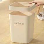 Modern Luxe Aesthetic Trash Can – Large Capacity Home Bin - Image 3