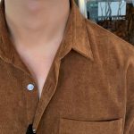 Men’s Corduroy Long Sleeve Oversized Casual Shirt Jacket - Image 4