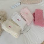 Women’s Plush Bow Mid-Calf Warm Fleece Socks - Image 2