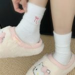 Women’s Plush Bow Mid-Calf Warm Fleece Socks - Image 4