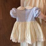 Sweet Puff Sleeve Peter Pan Collar Dress - Image 2