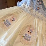 Sweet Puff Sleeve Peter Pan Collar Dress - Image 9