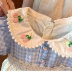 Sweet Puff Sleeve Peter Pan Collar Dress - Image 5