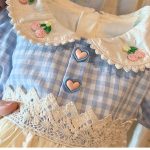 Sweet Puff Sleeve Peter Pan Collar Dress - Image 4