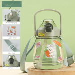 Internet celebrity big belly cup large capacity children's plastic water cup summer portable kettle student straw cup portable kettle customization - Image 13