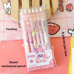 Automatic pencil box with peach dinosaur cartoon high-value movable pencils cute creative press pen - Image 13