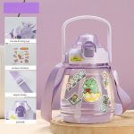 Internet celebrity big belly cup large capacity children's plastic water cup summer portable kettle student straw cup portable kettle customization - Image 14