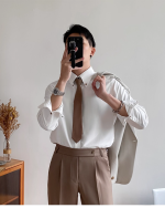 Men’s Luxury Slim Fit Sharp-Collar Dress Shirt - Image 2