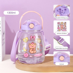 Internet celebrity big belly cup large capacity children's plastic water cup summer portable kettle student straw cup portable kettle customization - Image 15