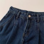 Women’s Relaxed Wide-Leg Denim Shorts – Pleated A-Line Loose Fit - Image 6