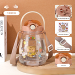 Internet celebrity big belly cup large capacity children's plastic water cup summer portable kettle student straw cup portable kettle customization - Image 16