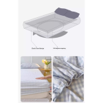 Washed Cotton Fitted Sheet – Simple Checkered & Solid Color Mattress Protector, Full Wrap Bed Sheet 3-Piece Set - Image 17