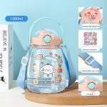 Internet celebrity big belly cup large capacity children's plastic water cup summer portable kettle student straw cup portable kettle customization - Image 18