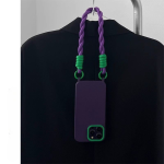 Midnight Purple Luxury iPhone Case with Wrist Strap - Image 3