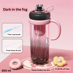 Large Capacity Straw Cup – High Temperature Resistant Plastic Tumbler with Lid and Straw – Aesthetic Teapot-Style Water Cup - Image 2