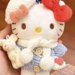 Hello Kitty New Year Plush Bag Charm Keychain Cute Backpack & Key Holder Gift