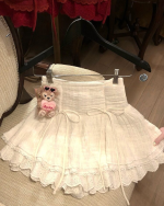 Sweet Dream Bow Lace Tiered Maxi Skirt – Elegant Irregular Cake Skirt for Women - Image 2