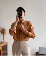 Men’s Luxury Slim Fit Sharp-Collar Dress Shirt - Image 3