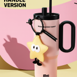 Large Capacity Insulated Coffee Tumbler with Straw