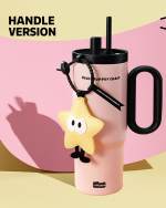 Large Capacity Insulated Coffee Tumbler with Straw