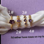 French Retro Purple Open Ring – Sparkling Vintage-Inspired Statement Ring for Women - Image 2