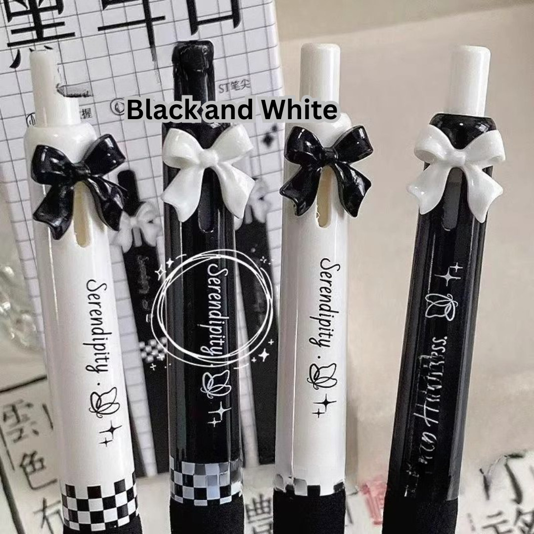 1_3_38ab0f85-ad4b-4f63-8ca3-57c92427a547 Kaba Bear Ink Dance Gel Pen - 0.5mm Black Pen with Butterfly Design - Image 1