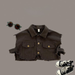 Boys stylish three piece set vest jacket and casual pants outfit - Image 4