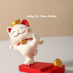 Cute Siamese Cat Phone Stand – Desktop & Bedside Decorative Holder - Image 5