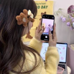 Plush Teddy Bear Bow Hair Clip – Cute Cartoon Duckbill Clip for Girls - Image 6