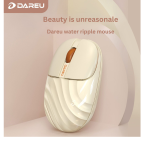 Dareu Wave Pattern Wireless Mouse – Silent, Rechargeable, Bluetooth & 2.4G, Universal for Desktop & Laptop