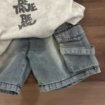 Boys korean style sleeveless vest and denim shorts two piece set - Image 5
