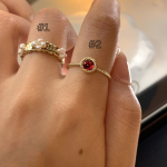 French Retro Pearl Flower Ring – Elegant Adjustable Stacking Ring for Women - Image 2