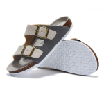 Unisex Cork Sole Suede Sandals – Flat Non-Slip One-Strap Slippers for Beach, Outdoor & Home - Image 8