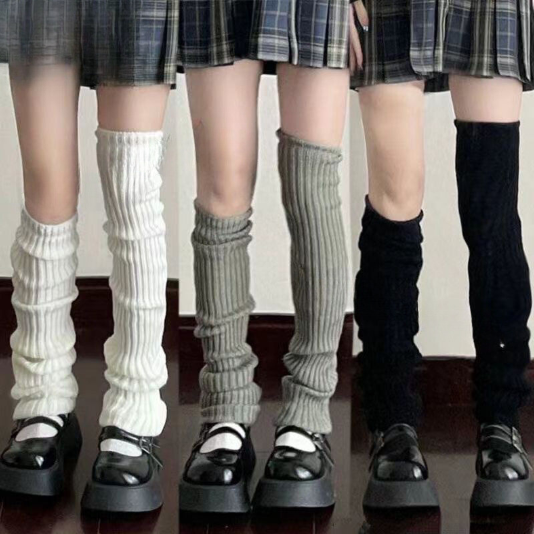1_cc924452-bc8c-40f5-b6c1-ac12017fb5c4 Lolita Knit Over-the-Knee Socks | Slimming & Versatile Mid-Length Japanese JK Calf Covers for Women - Image 1