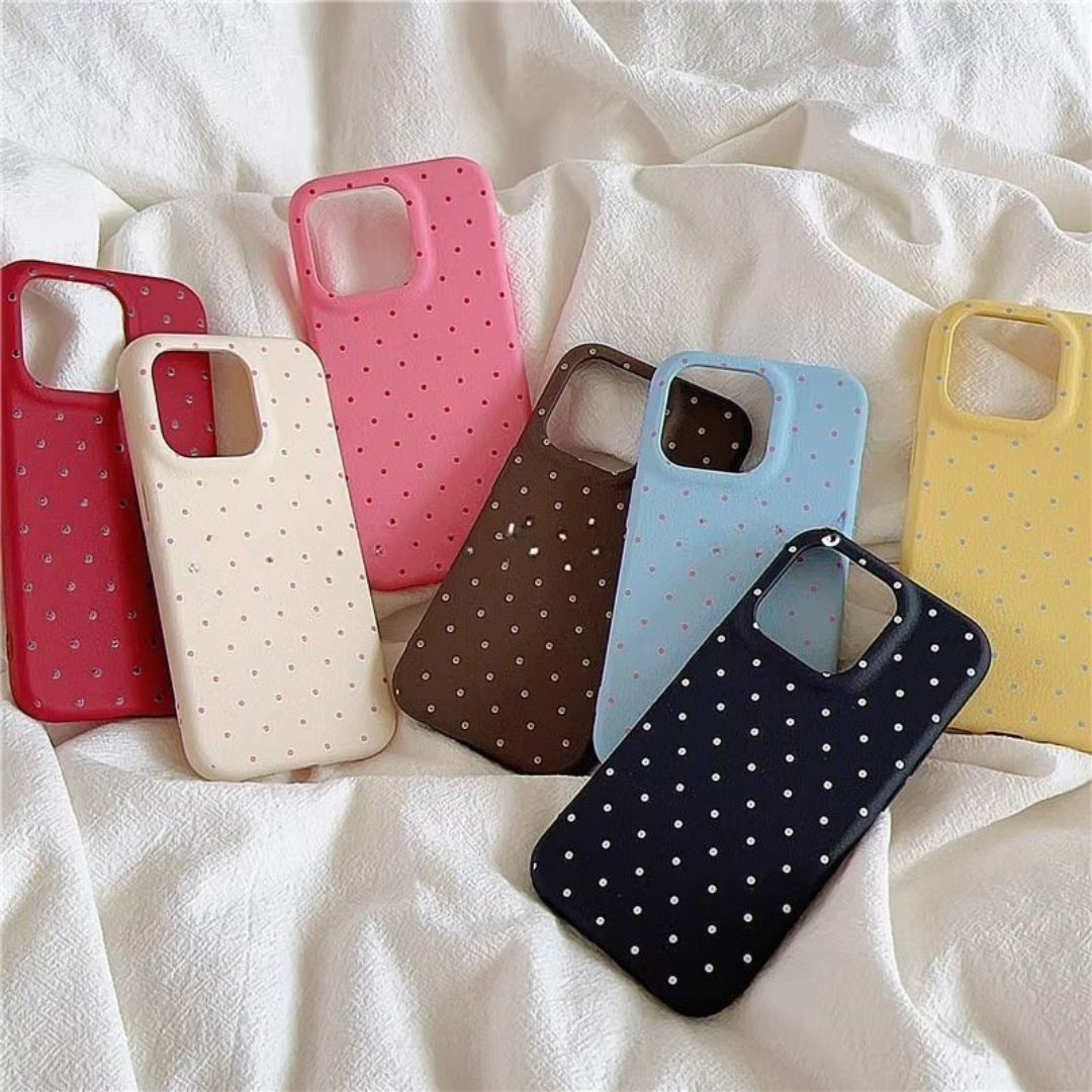 1_df971ed6-fa3b-44bf-98bf-55cb28666834 Korean INS Style Polka Dot Phone Case – Simple Solid Color Design - Image 1