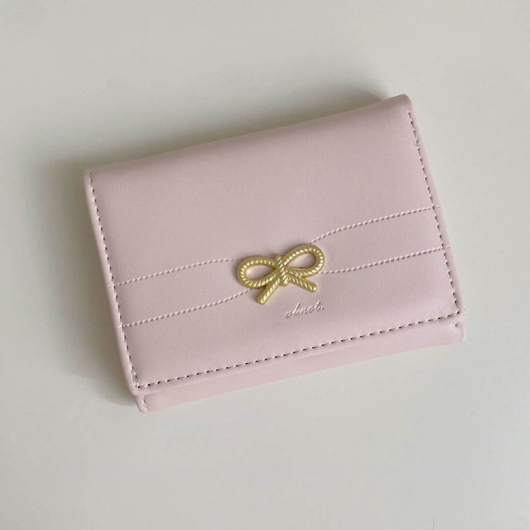 1_ee1f9ec3-a7e3-4162-a43b-89b5ce9dbdea French Style Bow Wallet for Women – Small, Minimalist Bifold Card and Coin Purse - Image 1