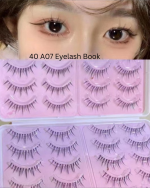 Natural False Eyelashes – A07 Transparent Band Anime Barbie Demon Style - Image 3