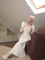 New Ruffled French Style Dress: High-End Coat with Bottoming Long Skirt for Women