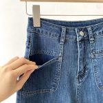 White High-Waist Wide-Leg Jeans – Loose Straight Stretch Denim Pants for Women - Image 6