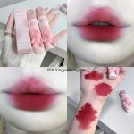 6 Color Lip Gloss, Cute Little Bear, Tender Color Lip Gloss Velvet Soft Mist Matte Color Rendering Brightening Non Stick Cup Lipstick, Lip Gloss - Image 8