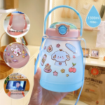 Internet celebrity big belly cup large capacity children's plastic water cup summer portable kettle student straw cup portable kettle customization - Image 20