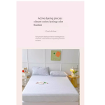 Washed Cotton Fitted Sheet – Simple Checkered & Solid Color Mattress Protector, Full Wrap Bed Sheet 3-Piece Set - Image 20
