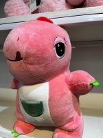 Adorable Pink and Green Dinosaur Plush Toy with Pocket - Ultra-Soft Stuffed Dino Soft Toy - Image 2