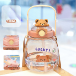 Internet celebrity big belly cup large capacity children's plastic water cup summer portable kettle student straw cup portable kettle customization - Image 25