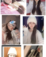 Women’s Double-Layer Rabbit Fur Knit Beanie - Image 8