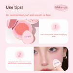 NOVO Tipsy Air Cushion Blush – Matte Finish, Natural Expanding Color, Long-Lasting, Non-Smudge - Image 2