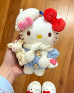 Hello Kitty New Year Plush Bag Charm Keychain Cute Backpack & Key Holder Gift - Image 2