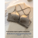 Front Closure Wireless Push-Up Bra – Thickened Padding, Beautiful Back Design - Image 2